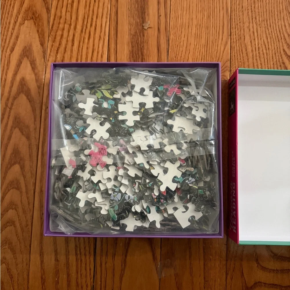 Mudpuppy White Unicorn 500-Piece Puzzle - Colorful Books & Florals